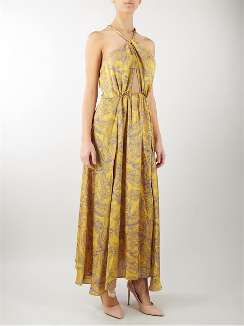 Long dress with slits in eden print Simona Corsellini SIMONA CORSELLINI | abito en | AB01201TRAS0038666